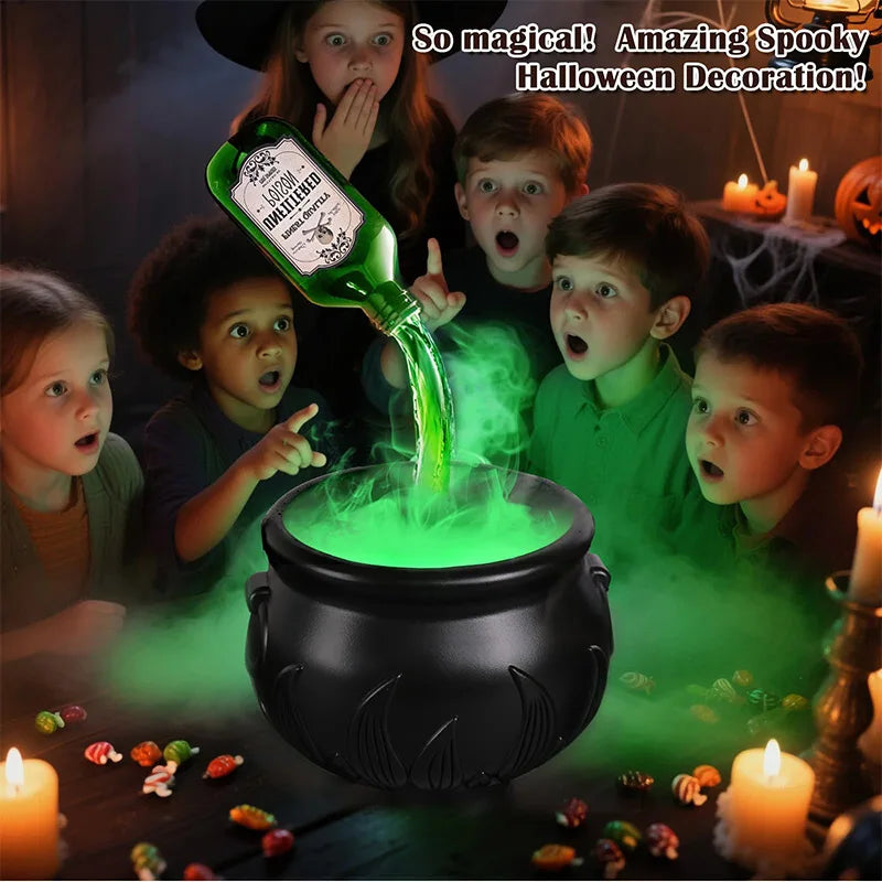 Halloween Witch Cauldron Fog Mist Decor