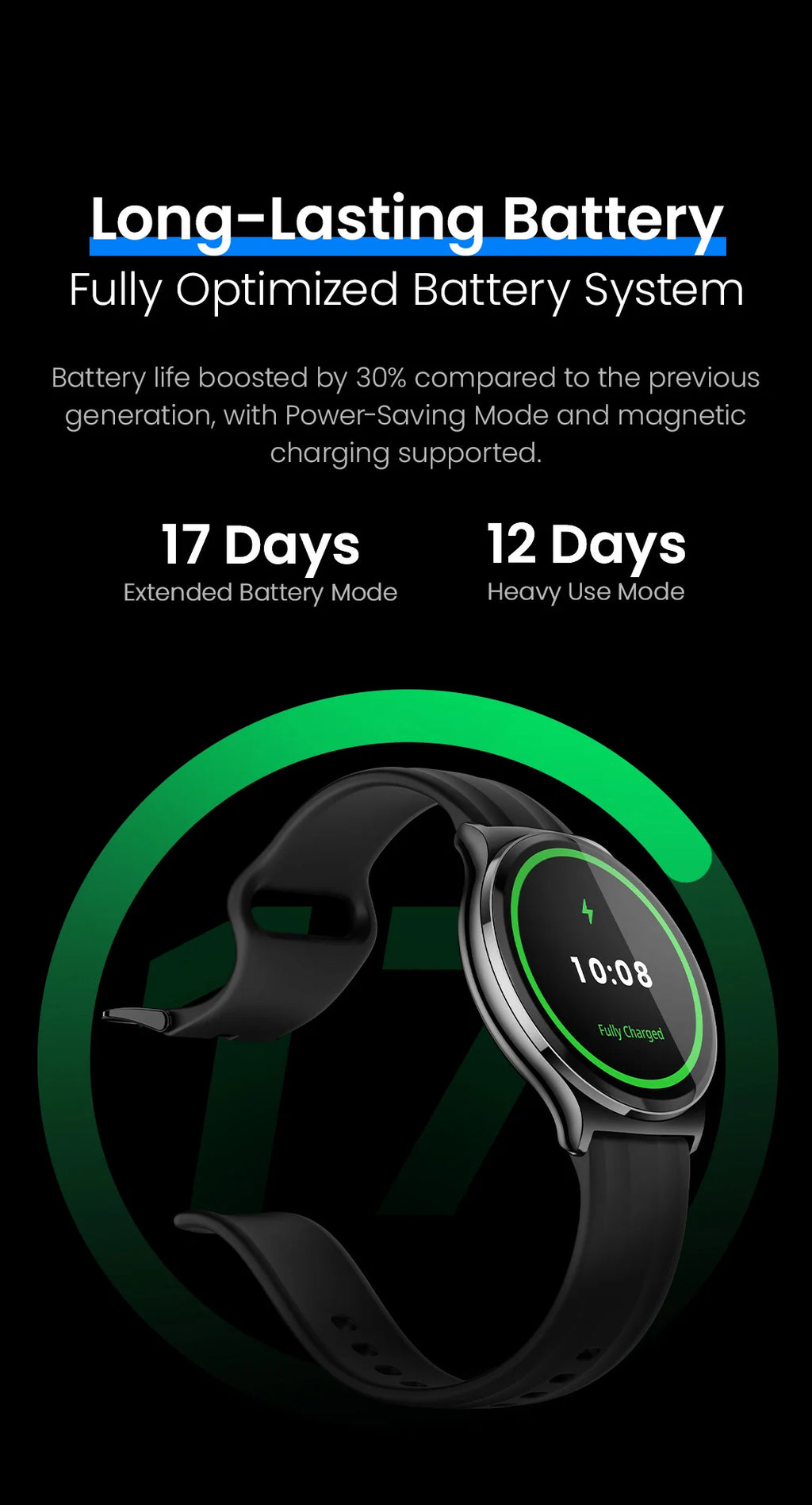 HAYLOU Solar Lite 2 Smartwatch – 1.43” AMOLED Fitness Watch with 24H Health Monitoring, 150+ Sports Modes & Voice Calling