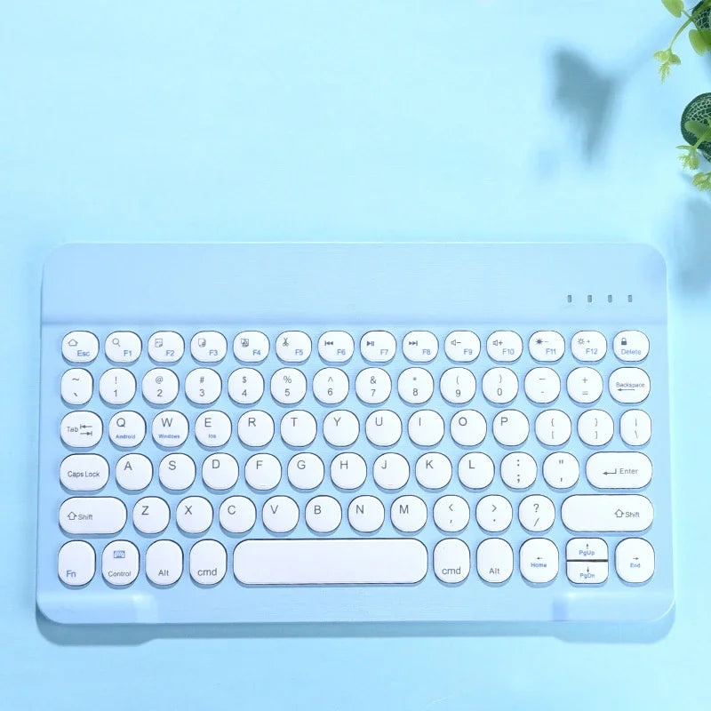 Ultra Thin Wireless Bluetooth Keyboard and Mouse Set – 10 Inch Portable Keyboard for iPad, Samsung, Xiaomi & Tablet