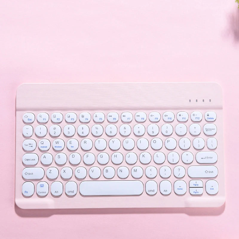 Ultra Thin Wireless Bluetooth Keyboard and Mouse Set – 10 Inch Portable Keyboard for iPad, Samsung, Xiaomi & Tablet