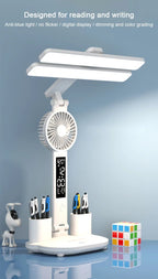 3-in-1 LED Desk Lamp with Fan and Phone Holder