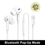 Lightning Wired Earphones with Microphone – In-Ear Stereo Headphones Compatible with iPhone, iPad & iPod