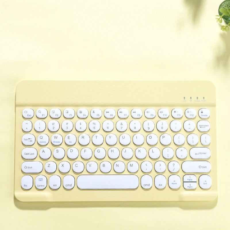 Ultra Thin Wireless Bluetooth Keyboard and Mouse Set – 10 Inch Portable Keyboard for iPad, Samsung, Xiaomi & Tablet