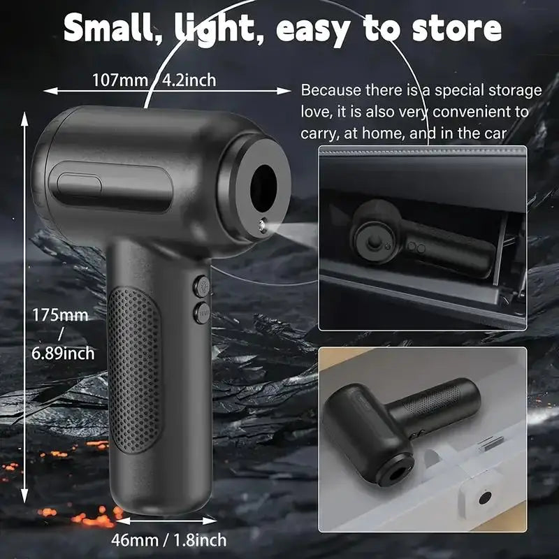 2-in-1 Cordless Air Duster Mini Vacuum Cleaner for Keyboard, Car & Home