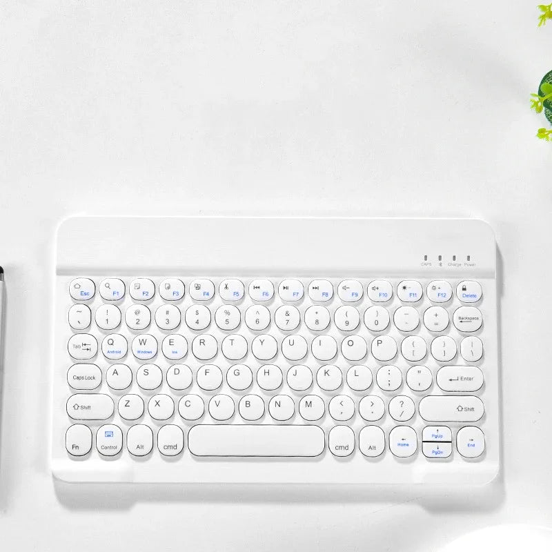 Ultra Thin Wireless Bluetooth Keyboard and Mouse Set – 10 Inch Portable Keyboard for iPad, Samsung, Xiaomi & Tablet