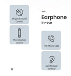 Lightning Wired Earphones with Microphone – In-Ear Stereo Headphones Compatible with iPhone, iPad & iPod