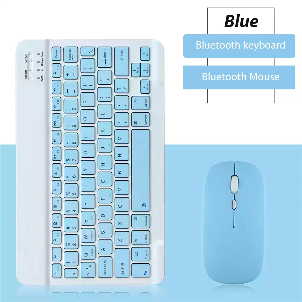 Bluetooth Wireless Keyboard and Mouse Set – Universal Mini Keyboard Combo for iPad, Tablet, Phone & Laptop