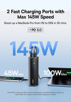Baseus 145W Portable Power Bank – 20800mAh Fast Charger with Free Shipping