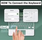Ultra Thin Wireless Bluetooth Keyboard and Mouse Set – 10 Inch Portable Keyboard for iPad, Samsung, Xiaomi & Tablet