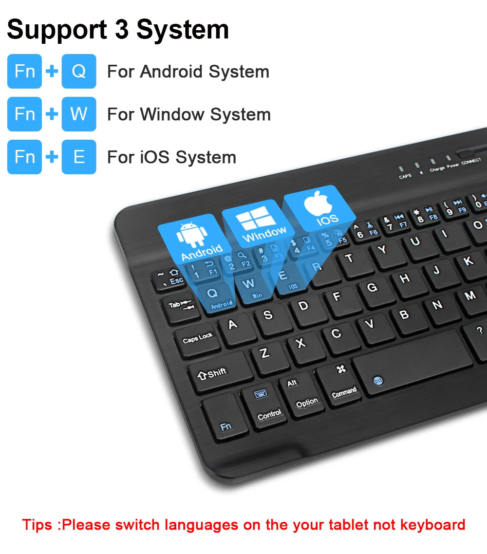 Bluetooth Wireless Keyboard and Mouse Set – Universal Mini Keyboard Combo for iPad, Tablet, Phone & Laptop