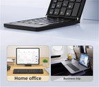 MINGCVIL Mini Foldable Bluetooth Keyboard – Rechargeable Slim Portable Wireless Keyboard for iOS, Windows & Android