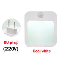Plug-in LED Night Light with Motion Sensor – Adjustable Brightness Wall Lamp for Bedroom, Hallway & Bathroom