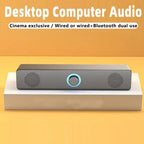 USB Powered PC Soundbar – Wired & Wireless Bluetooth Speaker for Laptop, TV, Gaming & Home Theater with Free Shipping