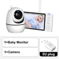 5 Inch Video Baby Monitor with Camera – PTZ Zoom Babyphone with Temperature Sensor, Lullaby & Free Shipping