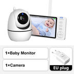 5 Inch Video Baby Monitor with Camera – PTZ Zoom Babyphone with Temperature Sensor, Lullaby & Free Shipping
