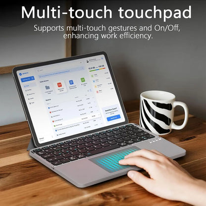 Foldable Bluetooth Keyboard with Touchpad & Case