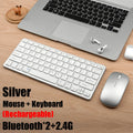 Wireless Keyboard and Mouse Set – Bluetooth 5.0 & 2.4G Mini Keyboard Mouse Combo for Laptop, PC & Tablet