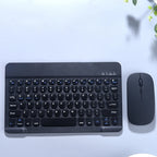 Ultra Thin Wireless Bluetooth Keyboard and Mouse Set – 10 Inch Portable Keyboard for iPad, Samsung, Xiaomi & Tablet