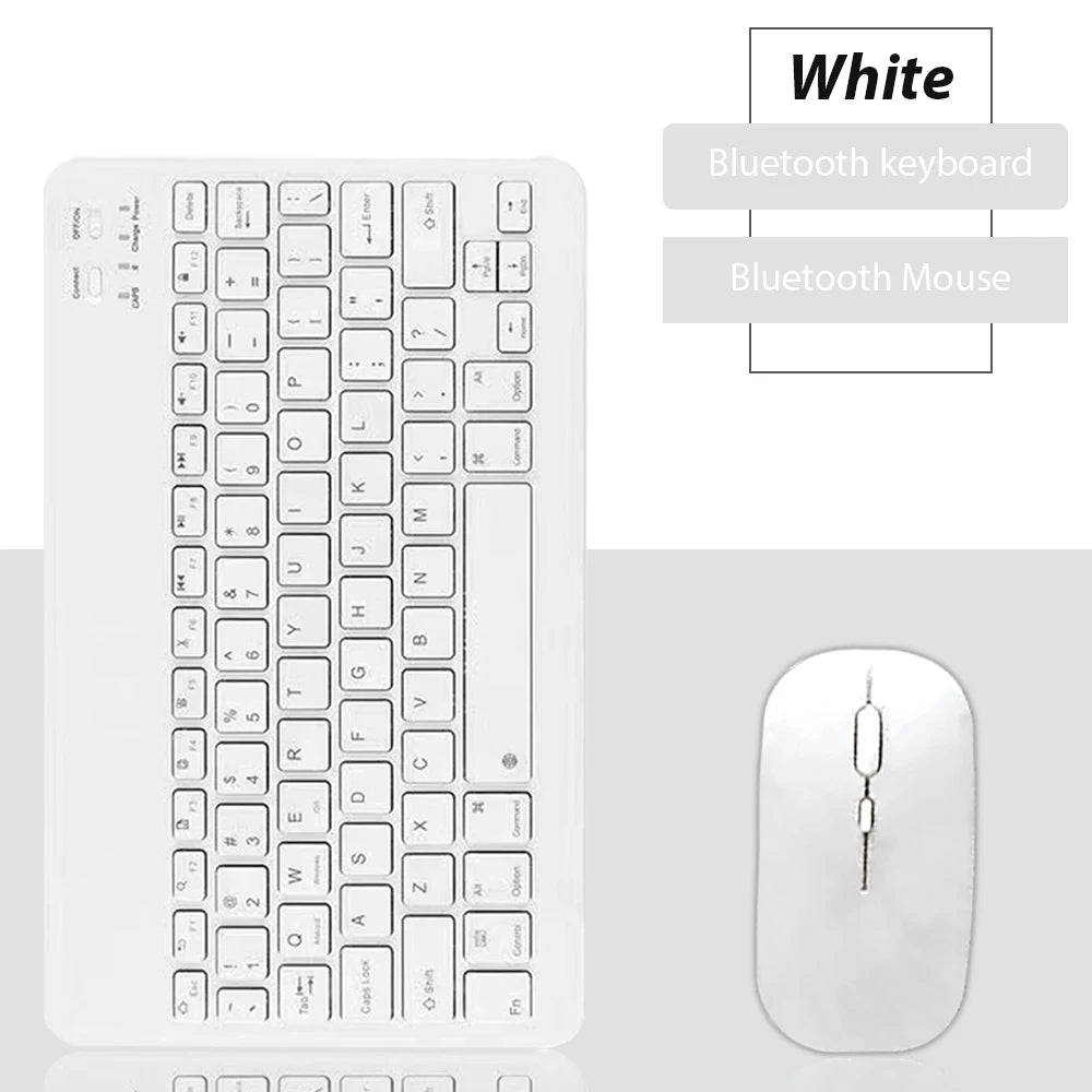 Bluetooth Wireless Keyboard and Mouse Set – Universal Mini Keyboard Combo for iPad, Tablet, Phone & Laptop