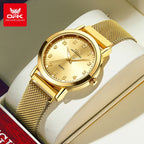 Elegant Women’s Quartz Watch – Stainless Steel Mesh Strap with Free Shipping