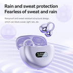 Open Ear Clip Wireless Earbuds – Bluetooth 5.4 ENC Noise Cancelling Headphones with Mic for iOS & Android