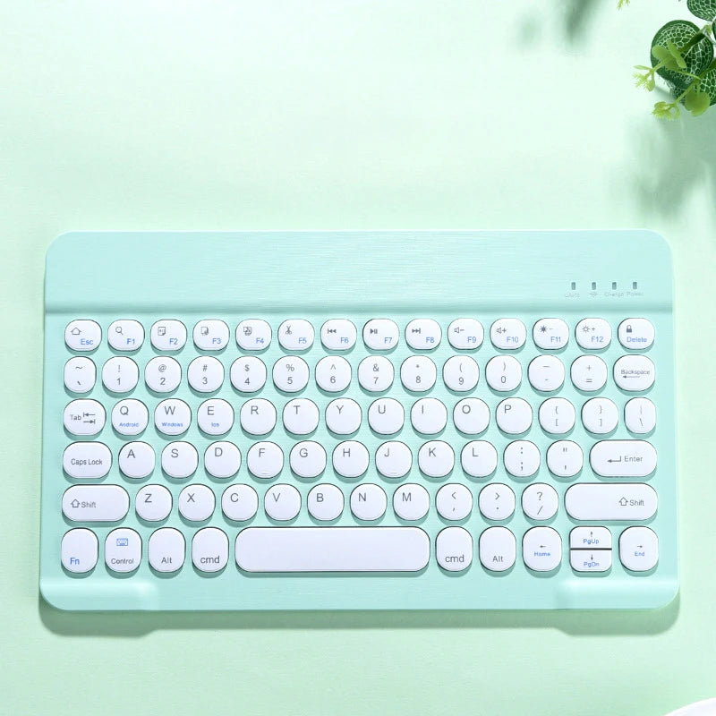 Ultra Thin Wireless Bluetooth Keyboard and Mouse Set – 10 Inch Portable Keyboard for iPad, Samsung, Xiaomi & Tablet